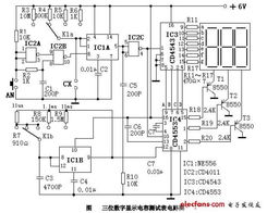 三位数字显示电容测试表电路设计